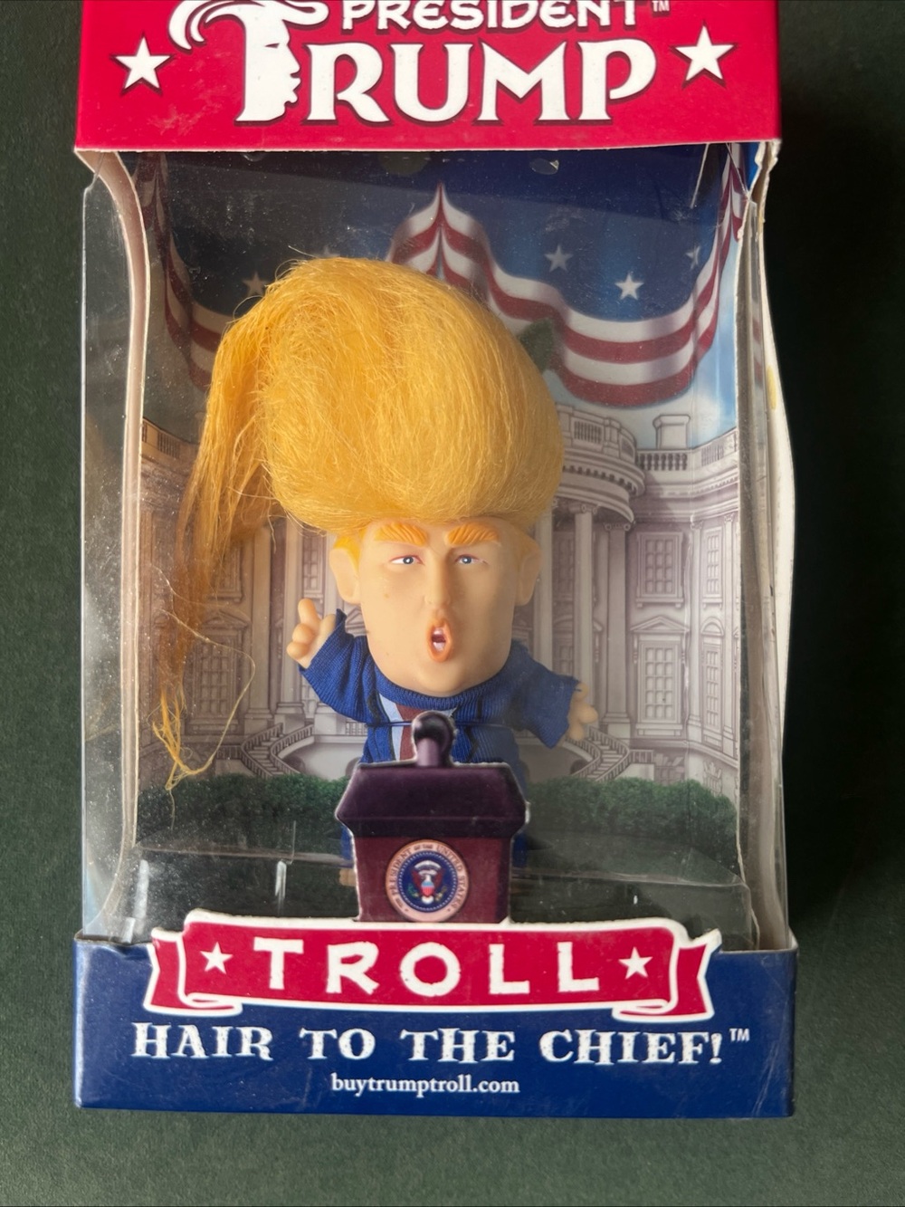 Trump Troll Doll -“hair to the chief” figure. NIB